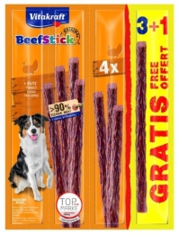 VITAKRAFT Beef Stick Turkey - dog treat - 3+1