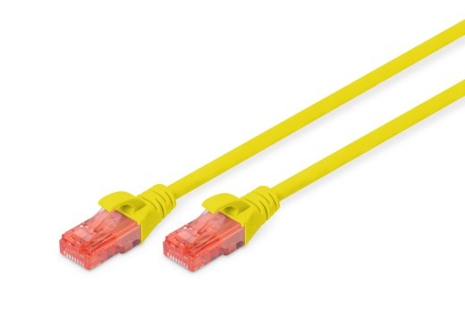CAT 6 U-UTP Patch cord PVC AWG 26/7 Yellow 2 m Modular RJ45 (8/8) plug
