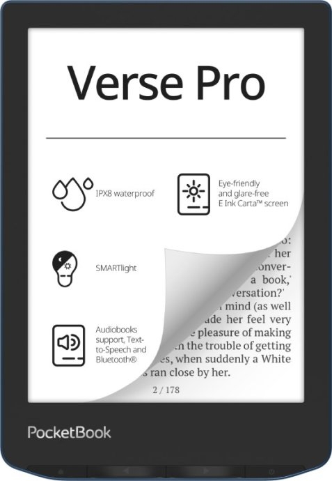 PocketBook Verse Pro e-book reader Touchscreen 16 Wi-Fi Black, Blue