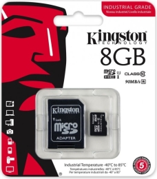 Memory card microSD 8GB CL10 UHS-I Industrial