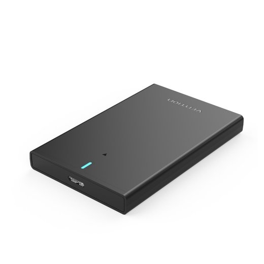 Vention 2.5 Inch SATA Hard Drive Enclosure (USB 3.0 Micro-B) Black
