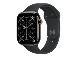 Apple Watch Series 11 GPS + Cellular 46mm Slate Titanium Case with Black Sport Band - M/L Apple