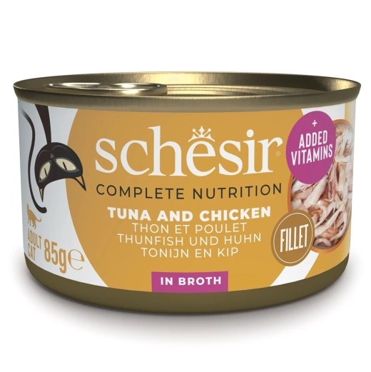 SCHESIR in cooking water Tuna with chicken and rice - wet cat food - 85 g