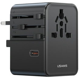 Usams Travel adaper 70W US/AU//UK black