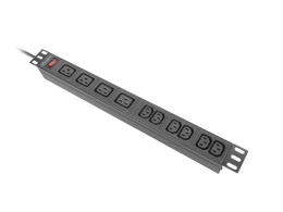 Lanberg Rack PDU 19 inch 1U 16A 2M 4X C19 6X IEC C13 C20 black