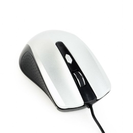 Gembird Mouse MUS-4B-01-BS Standard USB Black/ silver