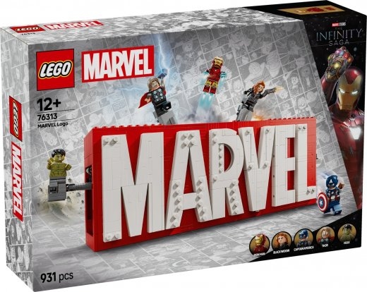 Blocks Super Heroes 76313 MARVEL Logo & Minifigures