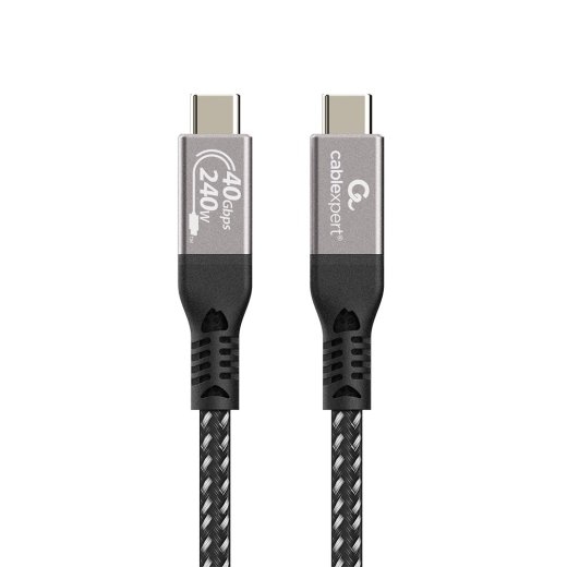 Gembird CCBP-USB4-CMCM240-0.5M Premium USB4 Type-C charging and data cable, 40 Gbps, 240 W, 0.5m