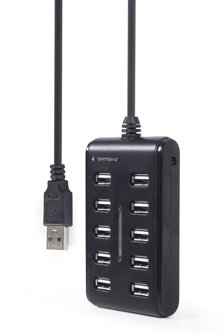 Gembird HUB USB 2.0 10 ports black
