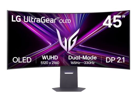 LG 45GX950A-B 45 " OLED 21:9 165 Hz 0.03 ms 5120 x 2160 pixels 275 cd/m² HDMI ports quantity 2 Black