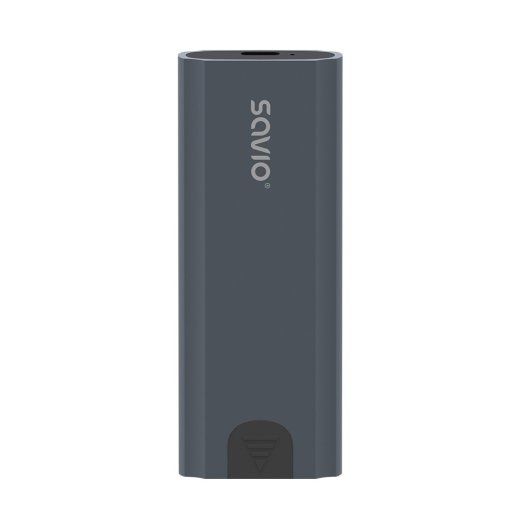Savio M.2 SSD NVMe external drive enclosure, USB-C 3.1, AK-67, grey