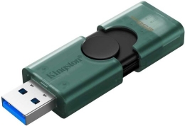 Kingston USB Flash Drive DataTraveler Duo 256 USB Type-C/Type-A Black/Green
