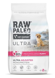 VETEXPERT Raw Paleo Ultra Pork Medium & Large Puppy - dry dog food - 2kg