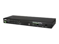 Aten 16-Port PS/2-USB VGA KVM Switch with Daisy-Chain Port and USB Peripheral Support CS1716A