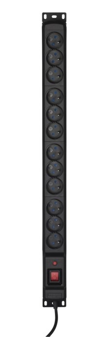 Activejet COMBO 12 socket power strip 5m black