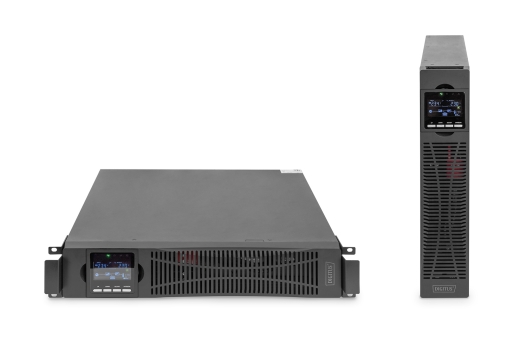 DIGITUS OnLine UPS, rack/tower, 3000VA, 3000W, LCD, 8 x C13, 1 x C19, RS-232, USB, SNMP card (optional), relay card (optional) Digitus OnLine UPS D...