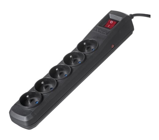 Activejet black power strip with cord ACJ COMBO 1,5M/BEZP.AUTO/CZ