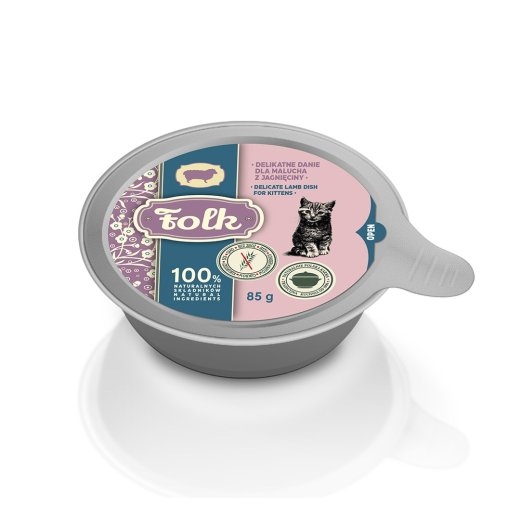 FOLK Kitten Delicate lamb dish - wet cat food - 85g