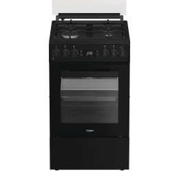 Whirlpool Cooker W5G8LMSWTB Hob type Gas Oven type Electric Black Width 50 cm Depth 60 cm 60 L