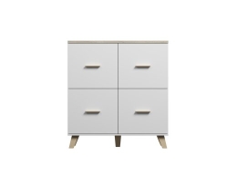 Cama sideboard LOTTA 110 4D white + sonoma oak