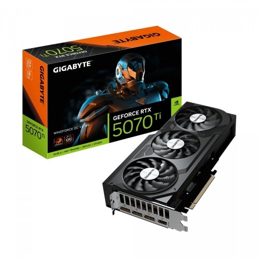 Gigabyte Graphics card GeForce RTX 5070 Ti WINDFORCE OC V2 16G 256BIT GDDR7