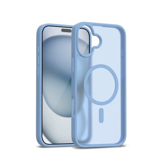 Crong Case MagSafe iPhone 17 Blue Hybrid Matte Magne