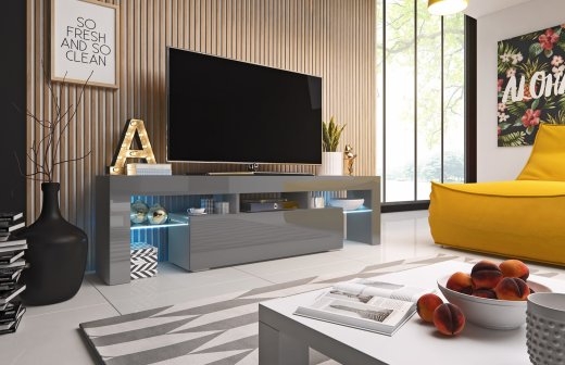 Cama TV stand TORO 158 grey/grey gloss