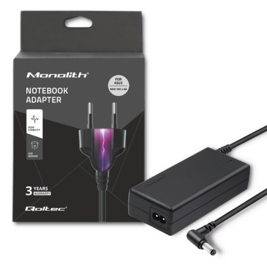 Qoltec 50075.90W Power adapter for Asus 90W 19V 4.9A 5.5*2.5 +power cable