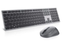 Dell Premier Multi-Device Keyboard and Mouse KM7321W Keyboard and Mouse Set Wireless Batteries included US Titan grey