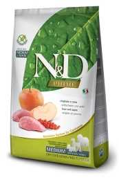 FARMINA N&D PRIME DOG WILD BOAR AND APPLE ADULT MEDIUM & MAXI 12 kg