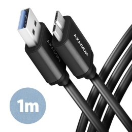 AXAGON Data and charging cable, 1 m BUMM3-AM10AB USB Type A to USB Type Micro-B