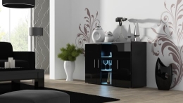 Cama sideboard 120 cm SOHO S7 black/black gloss