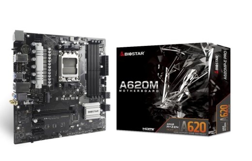 Mainboard BIOSTAR AMD A620 SAM5 Micro-ATX Memory DDR5 Memory slots 4 1xPCI-Express 3.0 1x 2xPCI-Express 4.0 1x 1xPCI-Express 4.0 16x 1xM.2 1xHDMI 1...