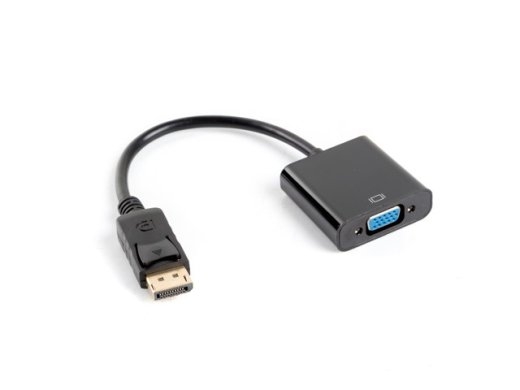 DisplayPort Adapter (M) -> VGA 15 pin (F) black on the cable