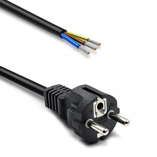 SCHUKO CEE power cable Cu stripped and soldere