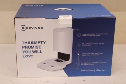 SALE OUT. Ecovacs Auto-Empty Station in White for OZMO T8 Series and N8/T9 Series incl. 2 dust bags White DAMAGED PACKAGING
