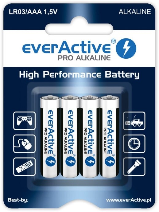 BATTERIES LR03/AAA PRO ALKALINE BLISTER 4 PCS