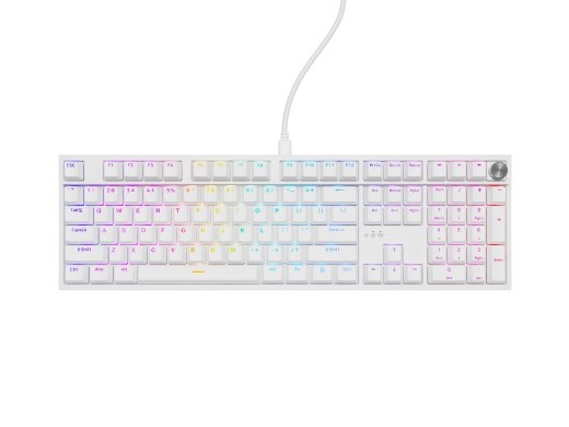 Genesis Thor 404 Mechanical Gaming Keyboard Wired US Gateron Yellow Pro White