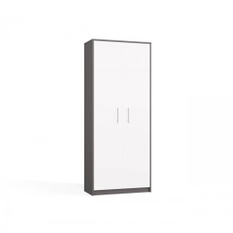 OLIV 2D CLOSED SHELVING UNIT, ANTHRACITE/WHITE SET