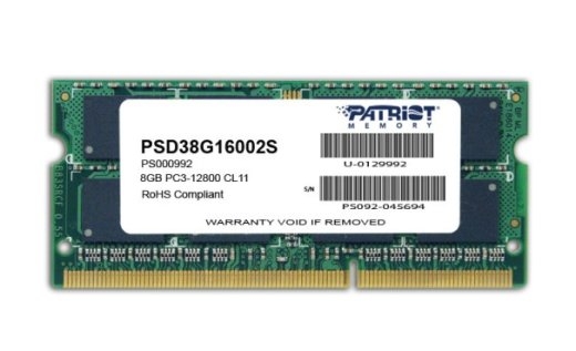 Patriot Memory 8GB PC3-12800 memory module 1 x 8 DDR3 1600 MHz