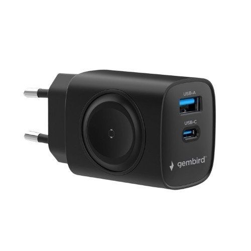 Gembird USB-A USB-C charger 20W PowerDelivery Quick Charge 3.0, black