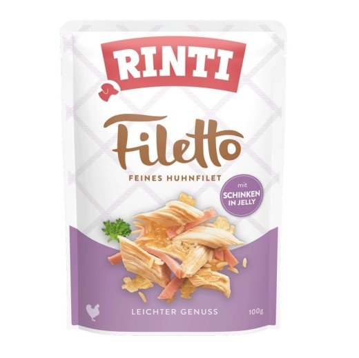 RINTI Filetto Chicken fillet with ham - wet dog food - 100g