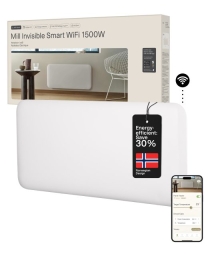 Mill Invisible Smart WiFi Heater PA1500WIFI4 Panel Heater 1500 W Suitable for rooms up to 18-22 m² White IPX4