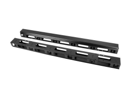 Vertical cable organizer for standing cabinets, 2 pieces, black