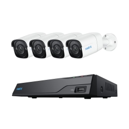 Reolink Super HD Security Camera System NVS8-5MB4 Bullet 5/4 MP f=4.0mm fixed; F=2.0 Power over Ethernet (PoE) IP67 H.265 Micro SD, Max. 256GB