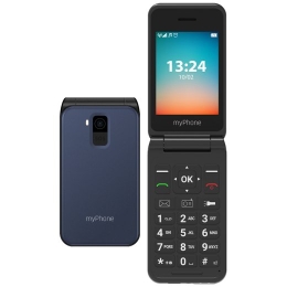 myPhone Flip LTE Navy Blue 2.8 " TFT 48 MB 128 MB 3G Bluetooth 2.1 USB version Type-C Built-in camera Main camera resolution 1.3 MP 1000 mAh