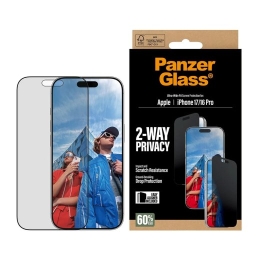 PanzerGlass Screen protector Apple iPhone 17/iPhone 16 Pro Tempered Glass Transparent Ultra-Wide Fit w. EasyAligner
