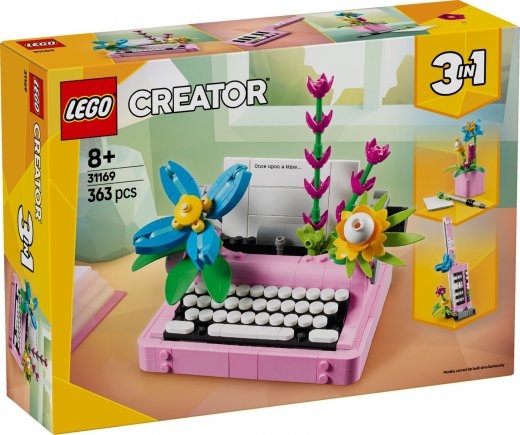 Blocks Creator 31169 Typewriter with Flowers