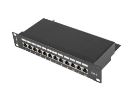 Patch Panel 12 Port 1U 10'' cat.6 black