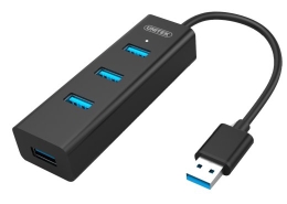 HUB 4x USB 3.0; BC1.2; BLACK; Y-3089